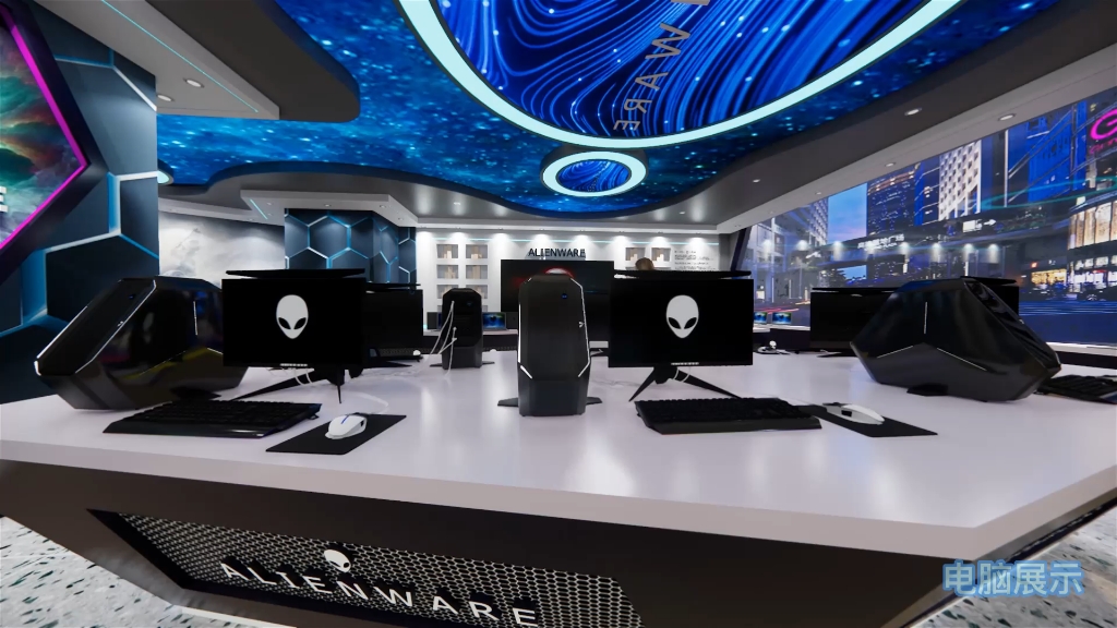 未來競技場 Alienware專賣店空間漫游動畫設計解析